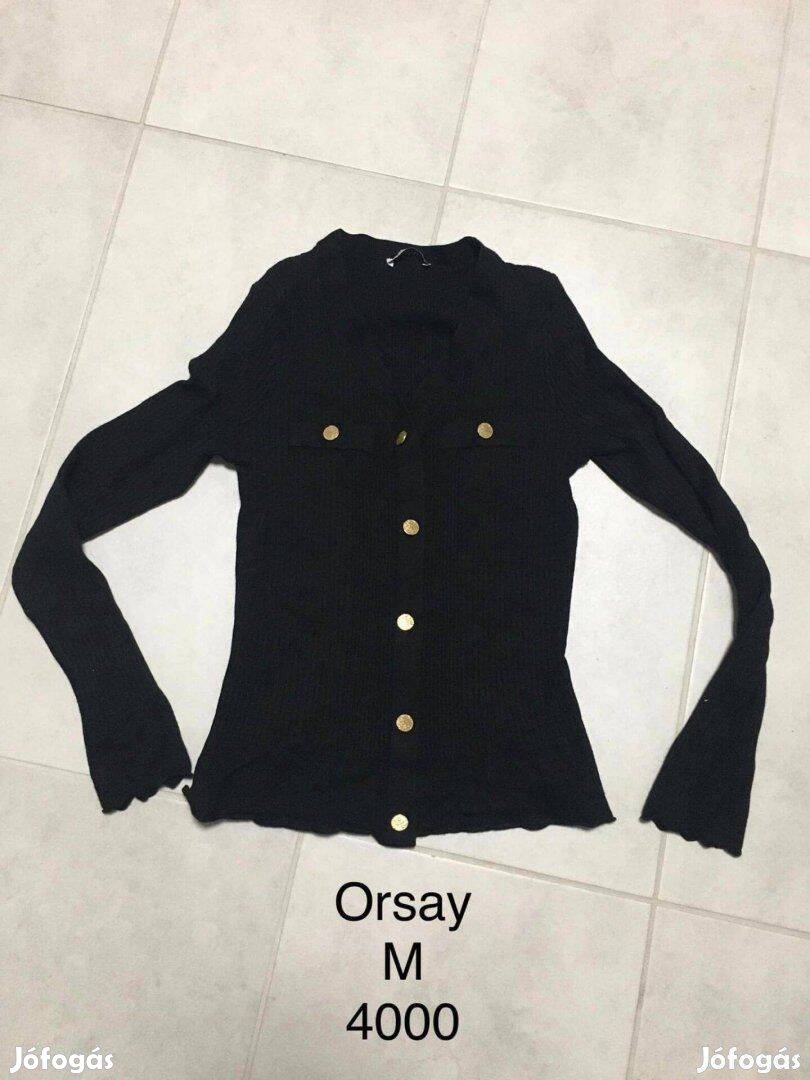 Orsay M fekete kardigán pulóver női felső
