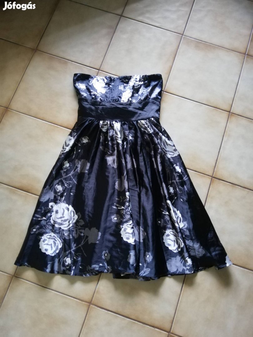 Orsay fekete virágos ruha S 38 as 