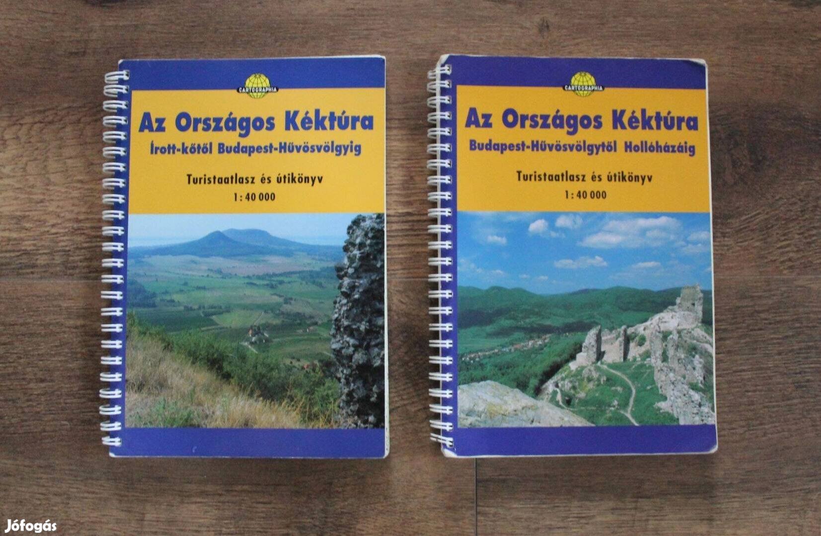 Országos Kéktúra turistaatlasz és útikönyv 2 db térkép