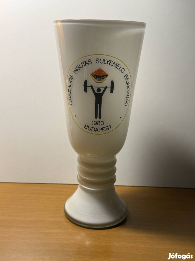 Országos Vasutas Súlyemelő Bajnokság emlék kupaváza 1983