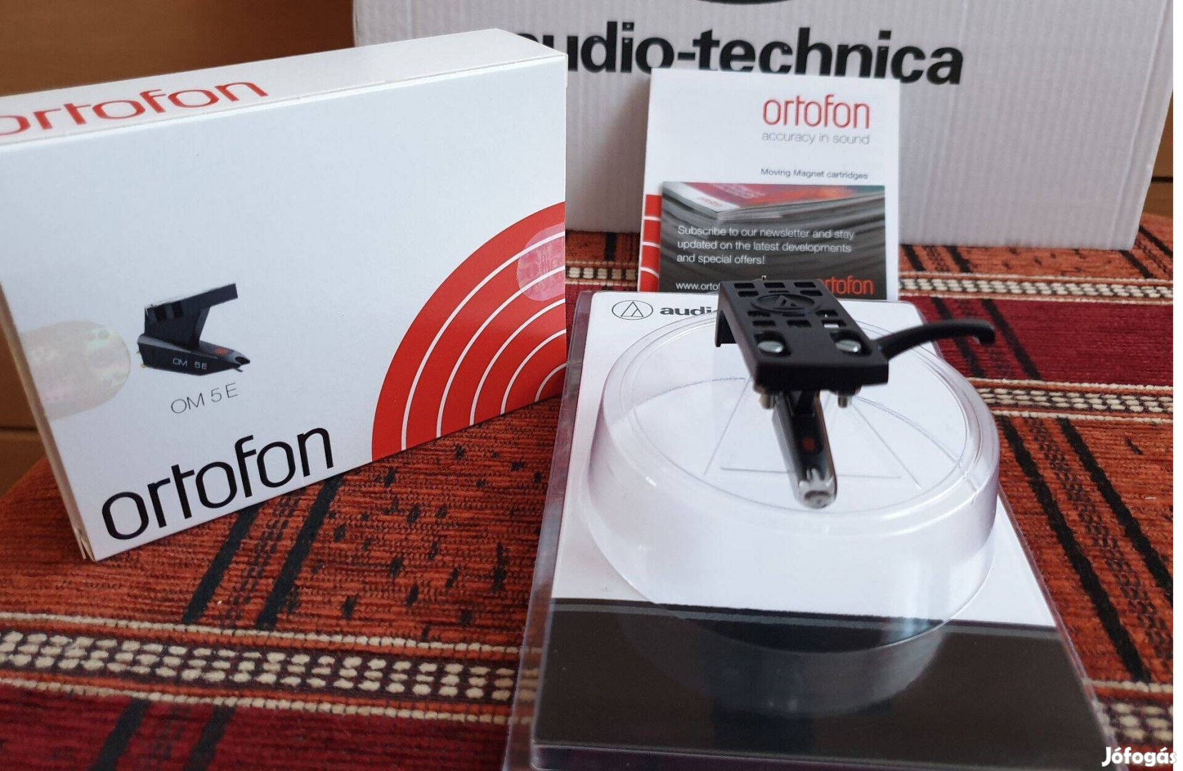 Ortofon OM 5E + Audio-technica HS10BK hangszedő komplett tű szett Új