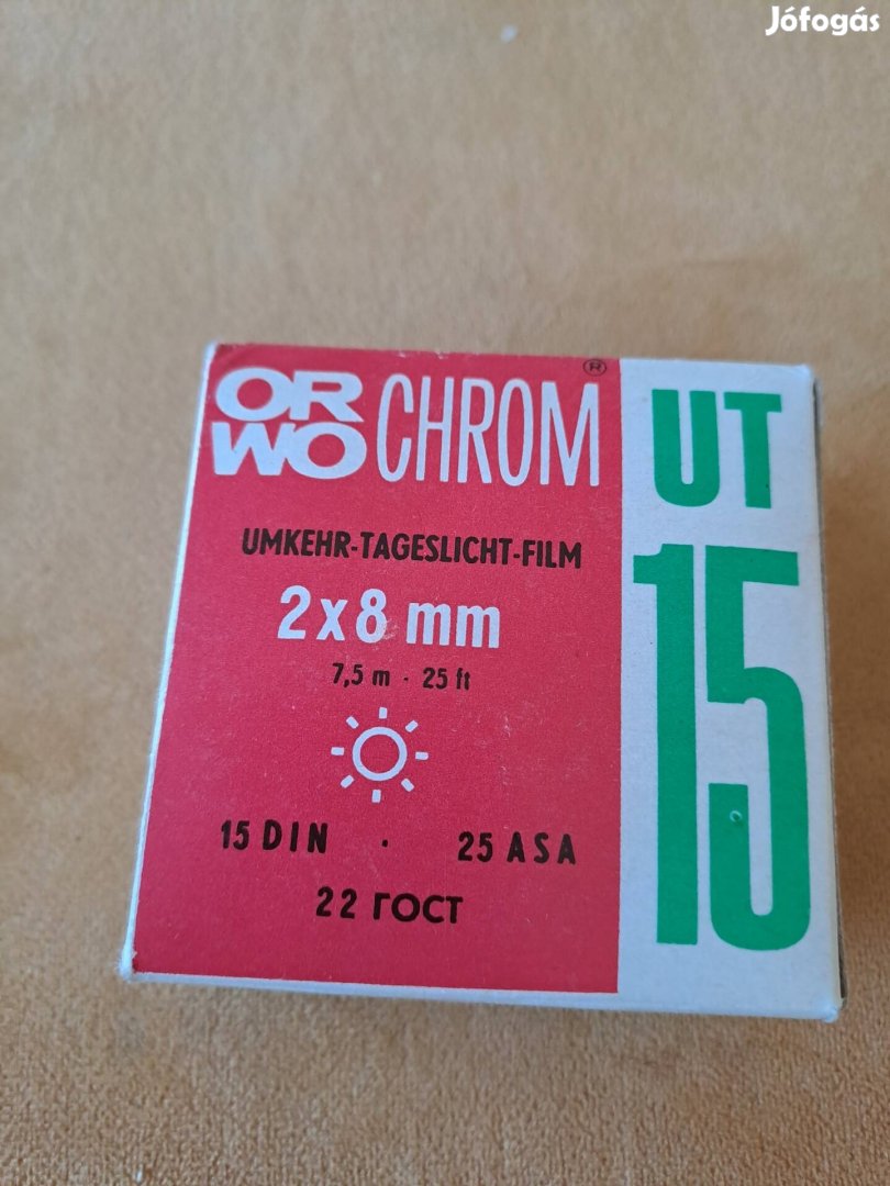 Orwo Chrom 2x8 mm es film, bontatlan 