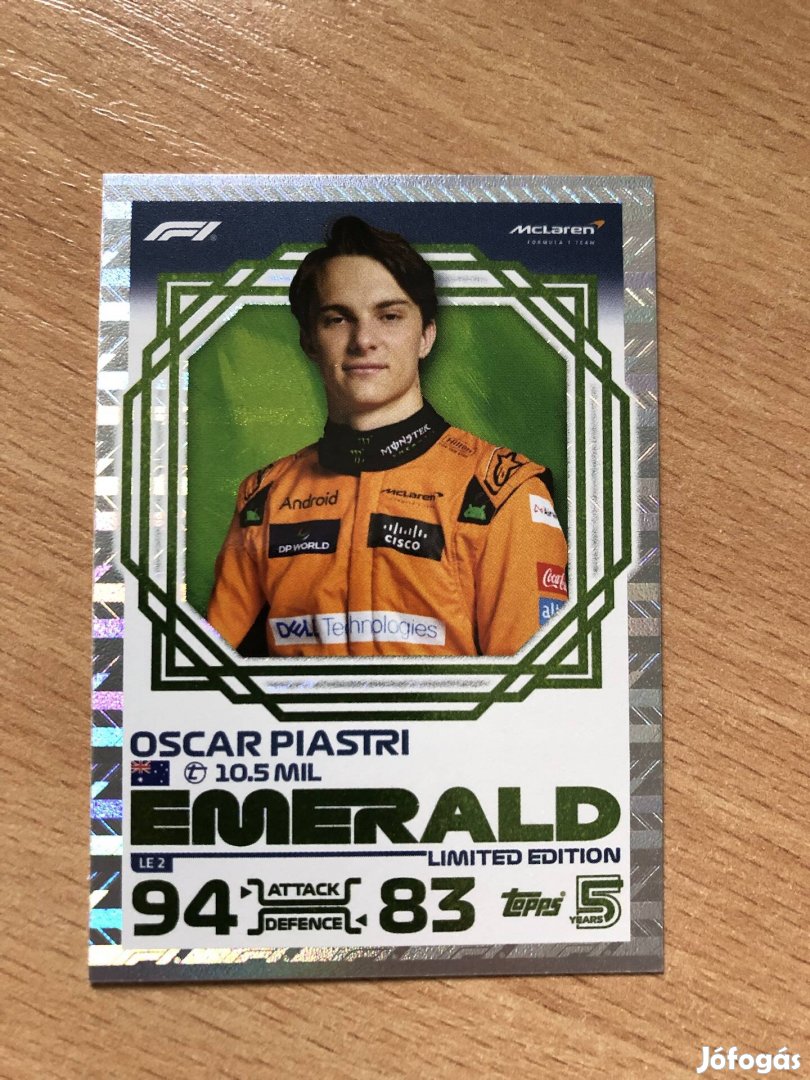 Oscar Piastri Emerald - 2024 Turbo Attax