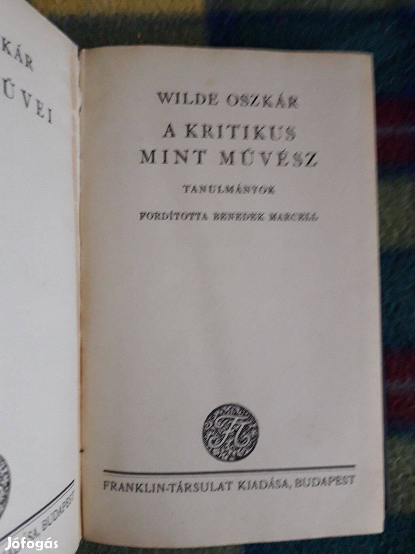 Oscar Wilde: A kritikus mint művész