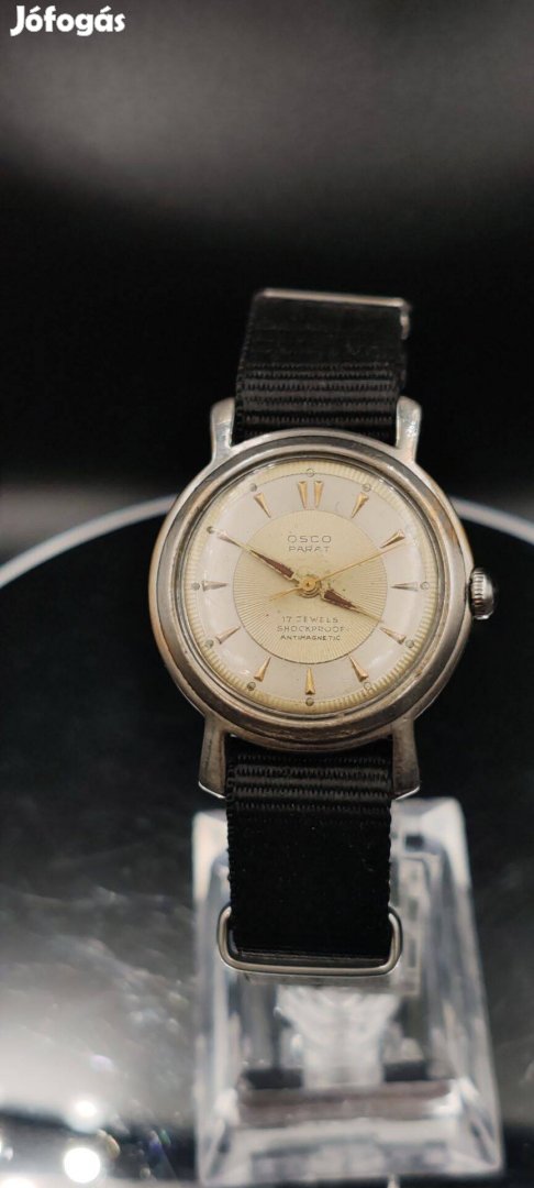 Osco férfi karóra szép állapot új szíjjal svájci swiss