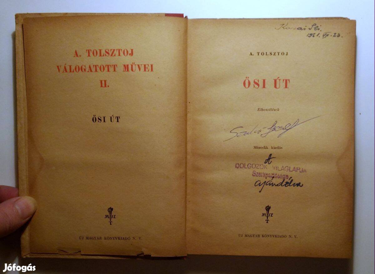 Ősi Út II. (A. Tolsztoj) 1949 (viseltes) 9kép+tartalom