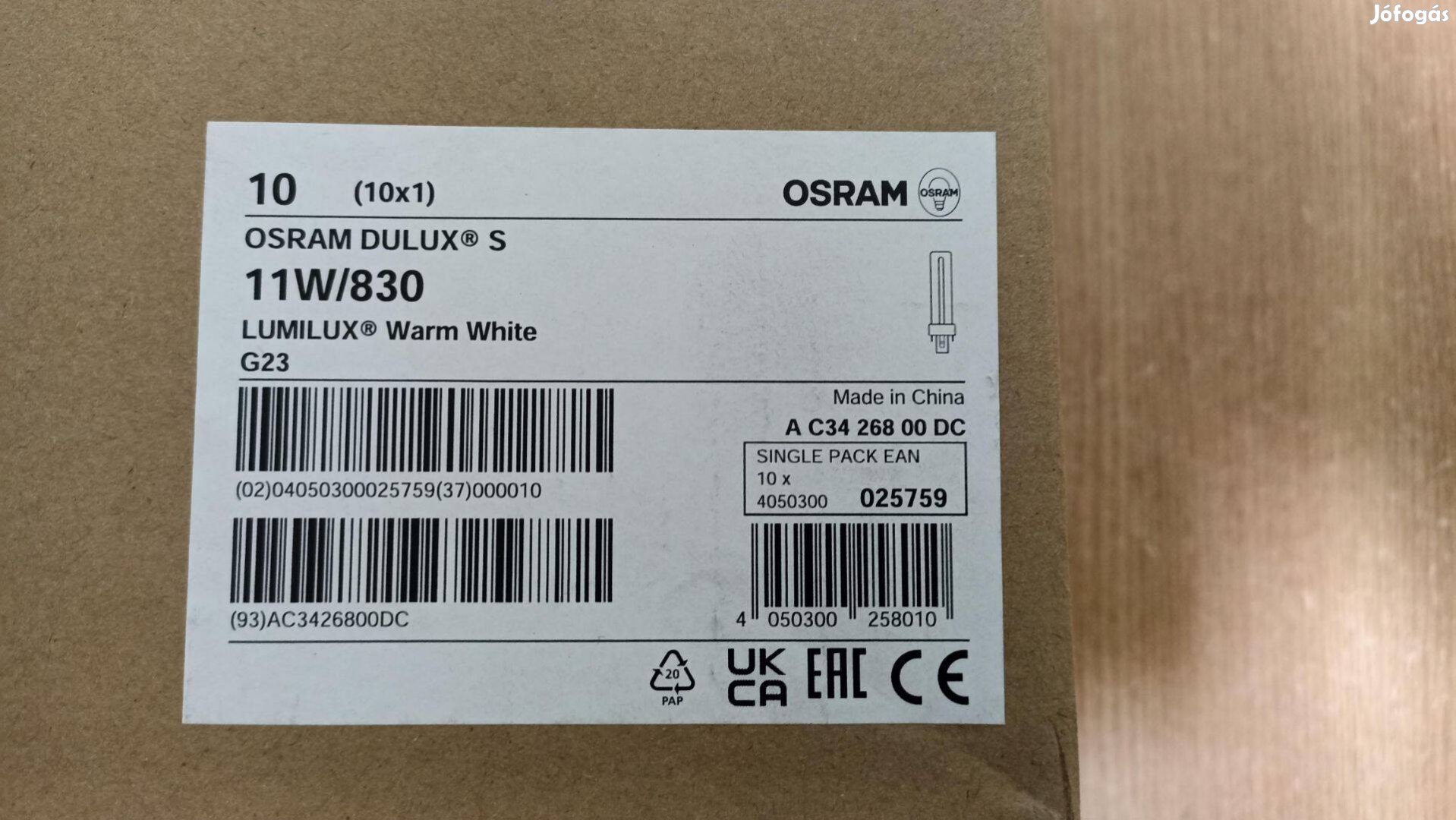 Osram Dulux 11W/827 kompakt fénycsövek