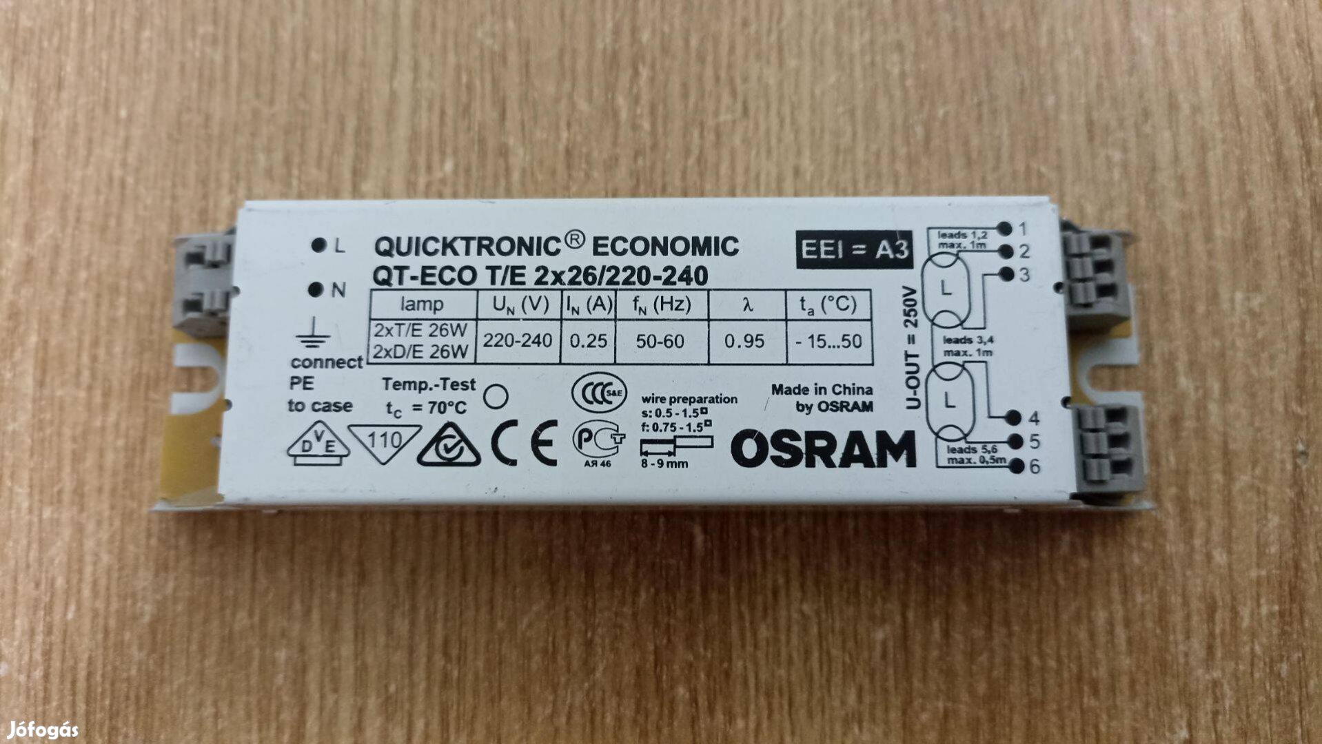 Osram Economic QT-Eco T/E 2x26 elektronikus előtétek