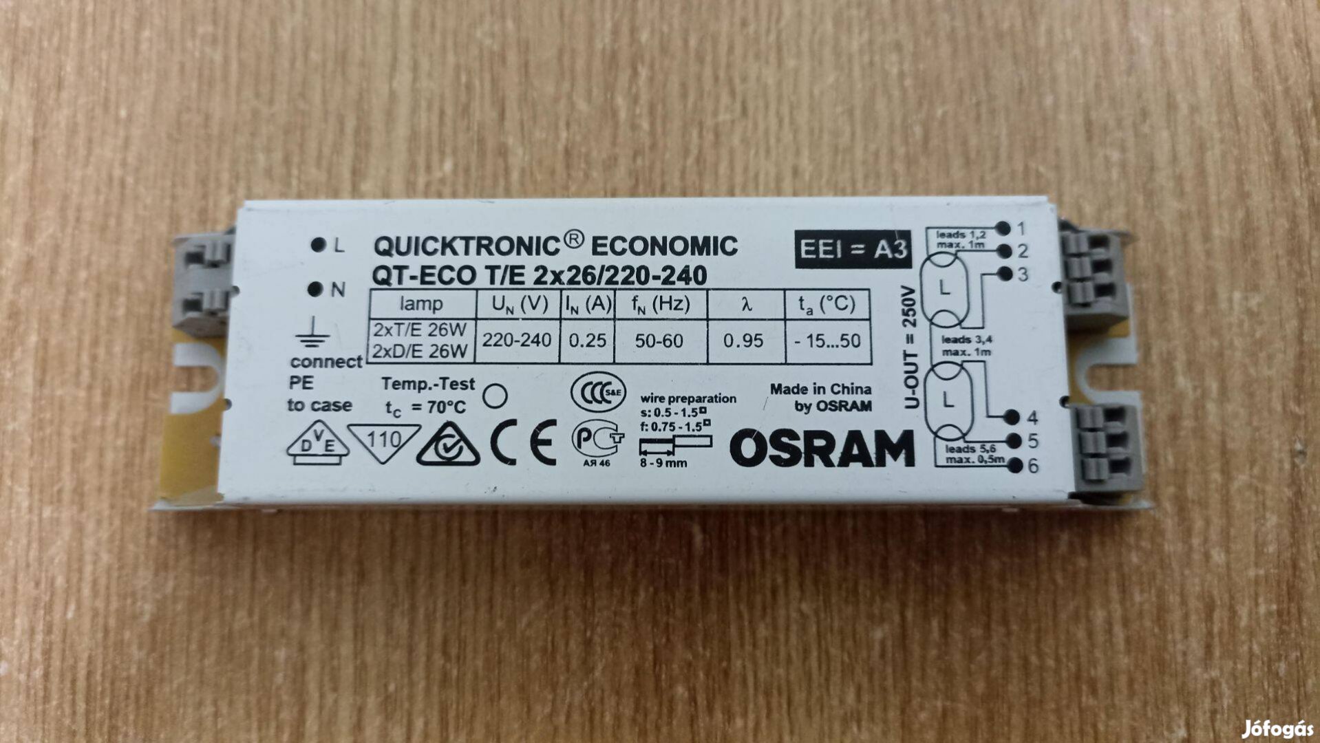 Osram Economic QT-Eco T/E 2x26 elektronikus előtétek