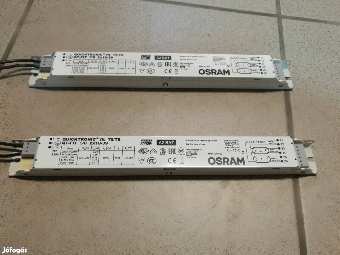 Osram Quicktronic fénycső előtét tápegység