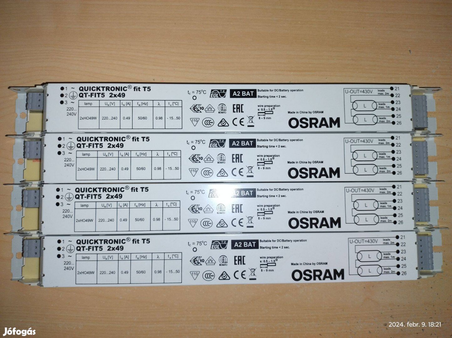 Osram Quicktronic fit T5 2x49, Elektronikus előtét 2x49W T5 fénycsőhöz