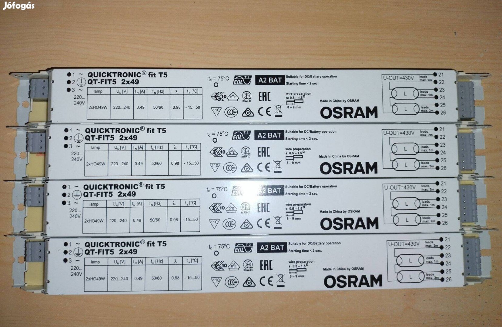 Osram Quicktronic fit T5 2x49, Elektronikus előtét 2x49W T5 fénycsőhöz