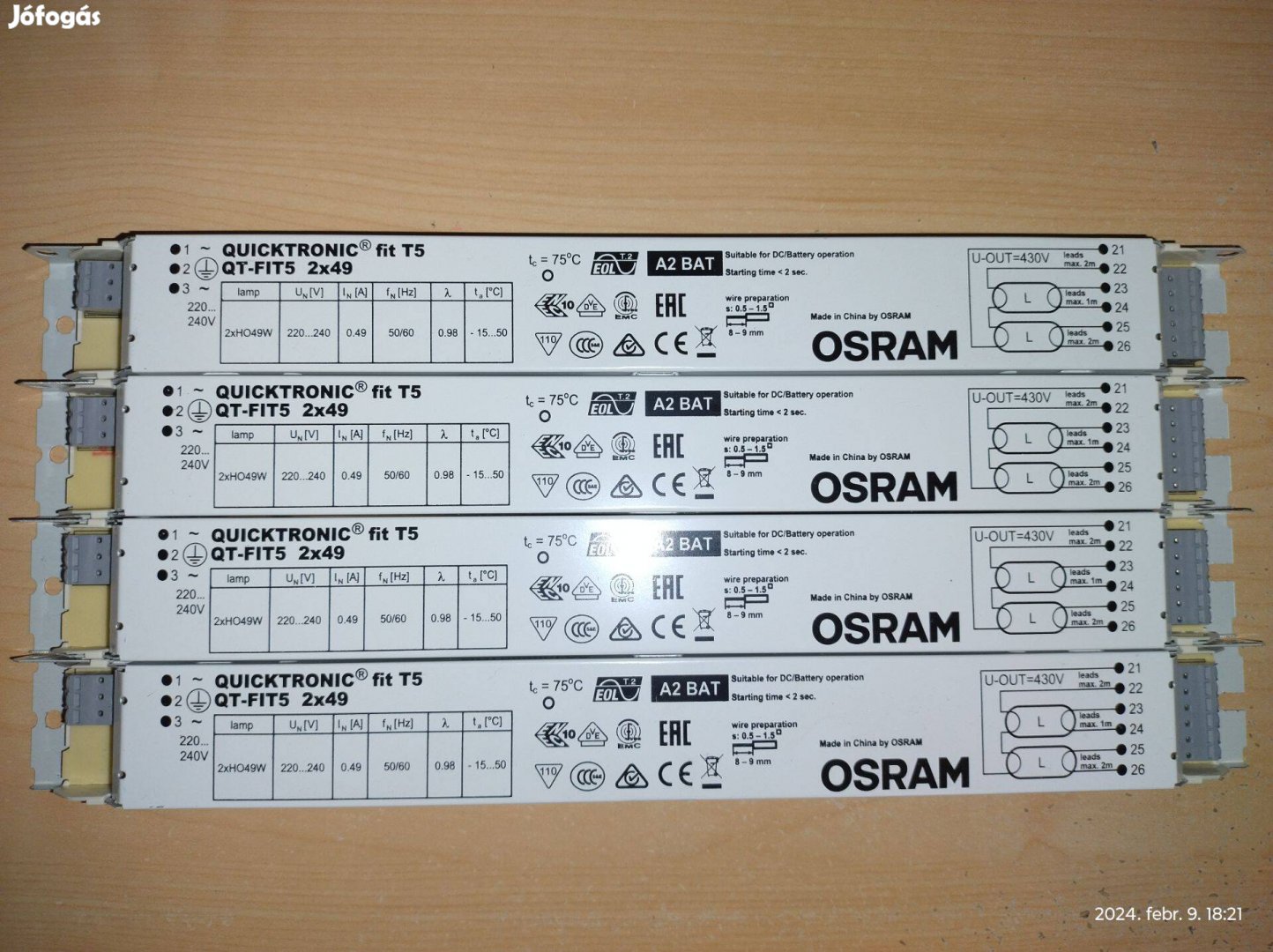 Osram Quicktronic fit T5 elektronikus előtét 2x49W