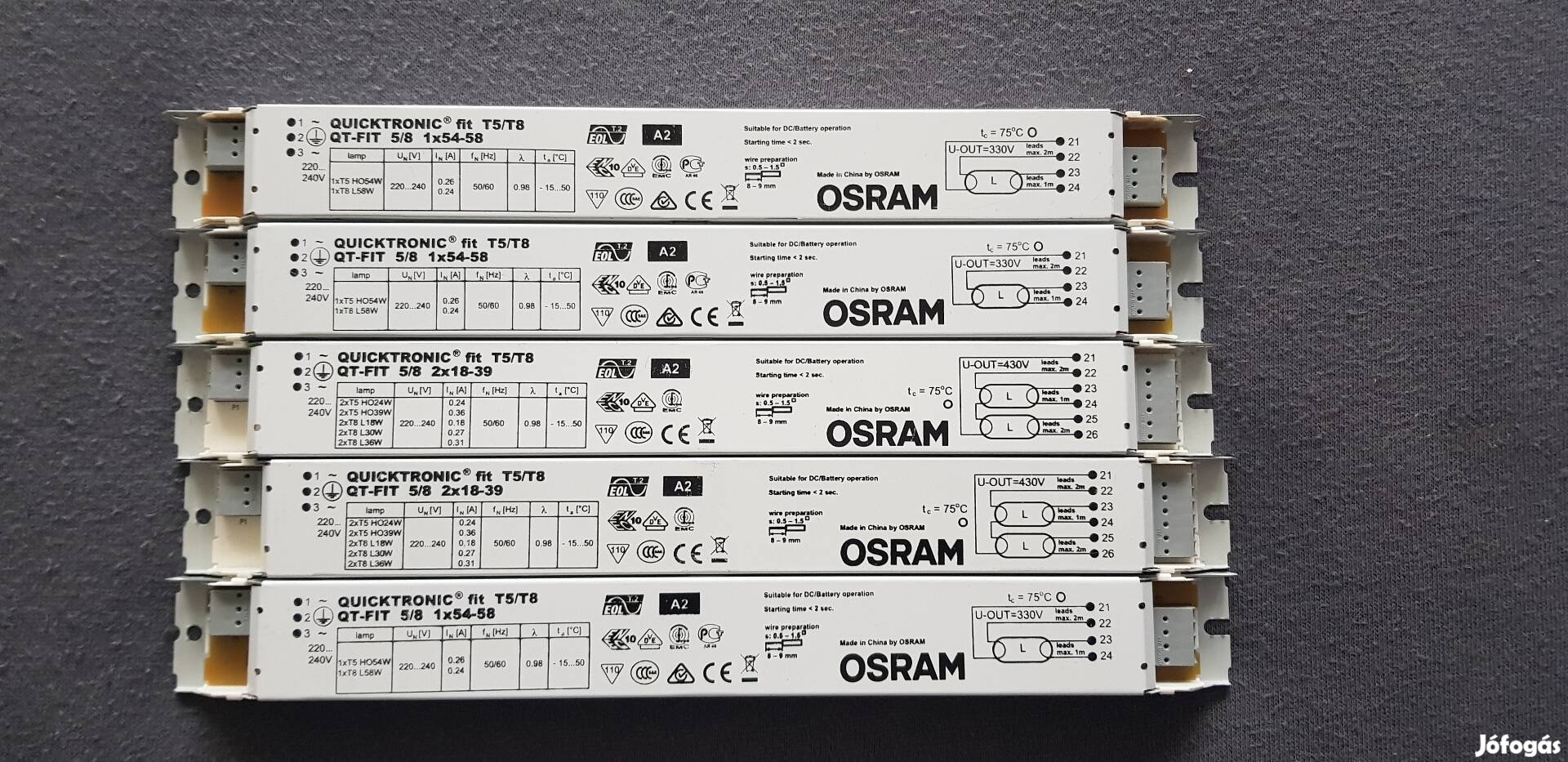 Osram, Philips elektronikus előtét eladó!