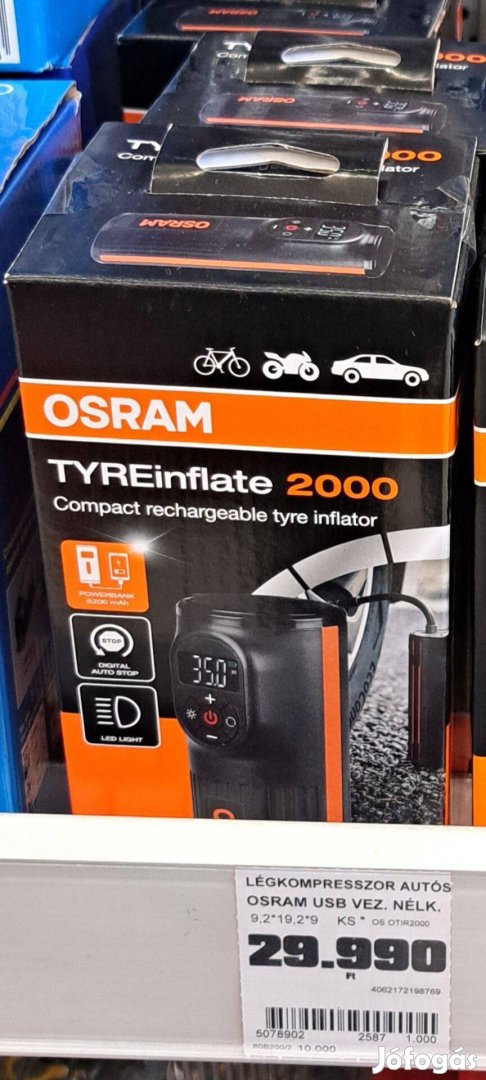 Osram digitális légkompresszor 4 db