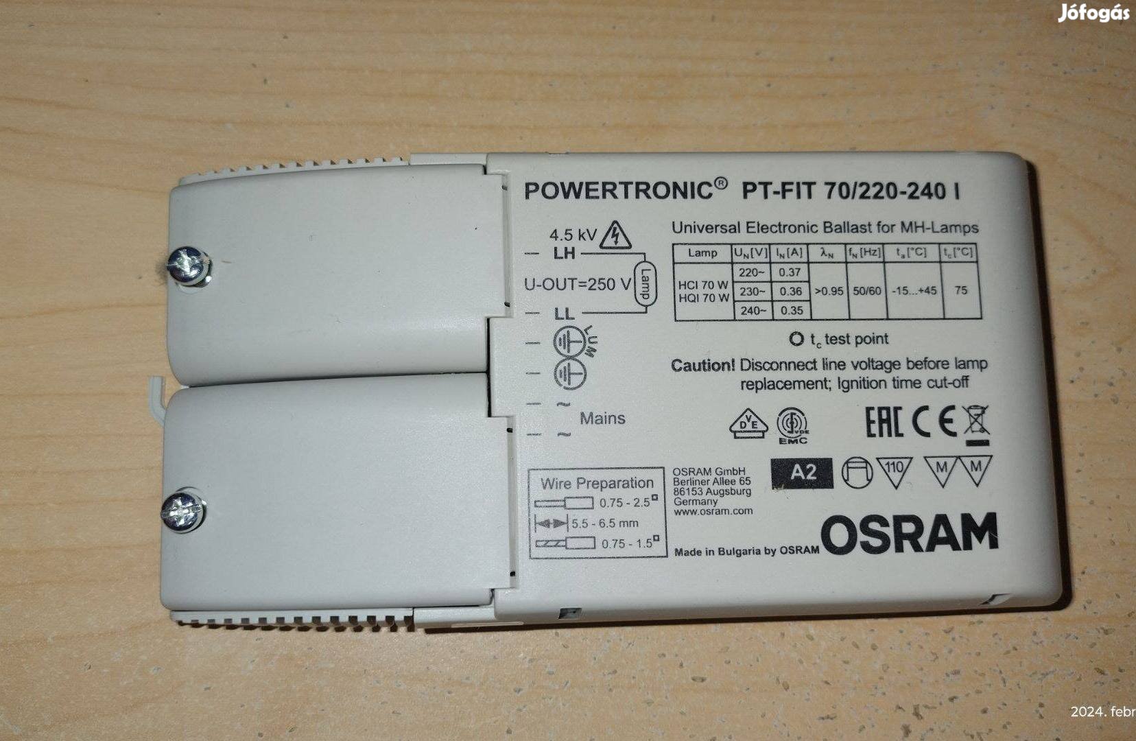 Osram powertronic pt-fit 70/220 Világítástechnikai előtét