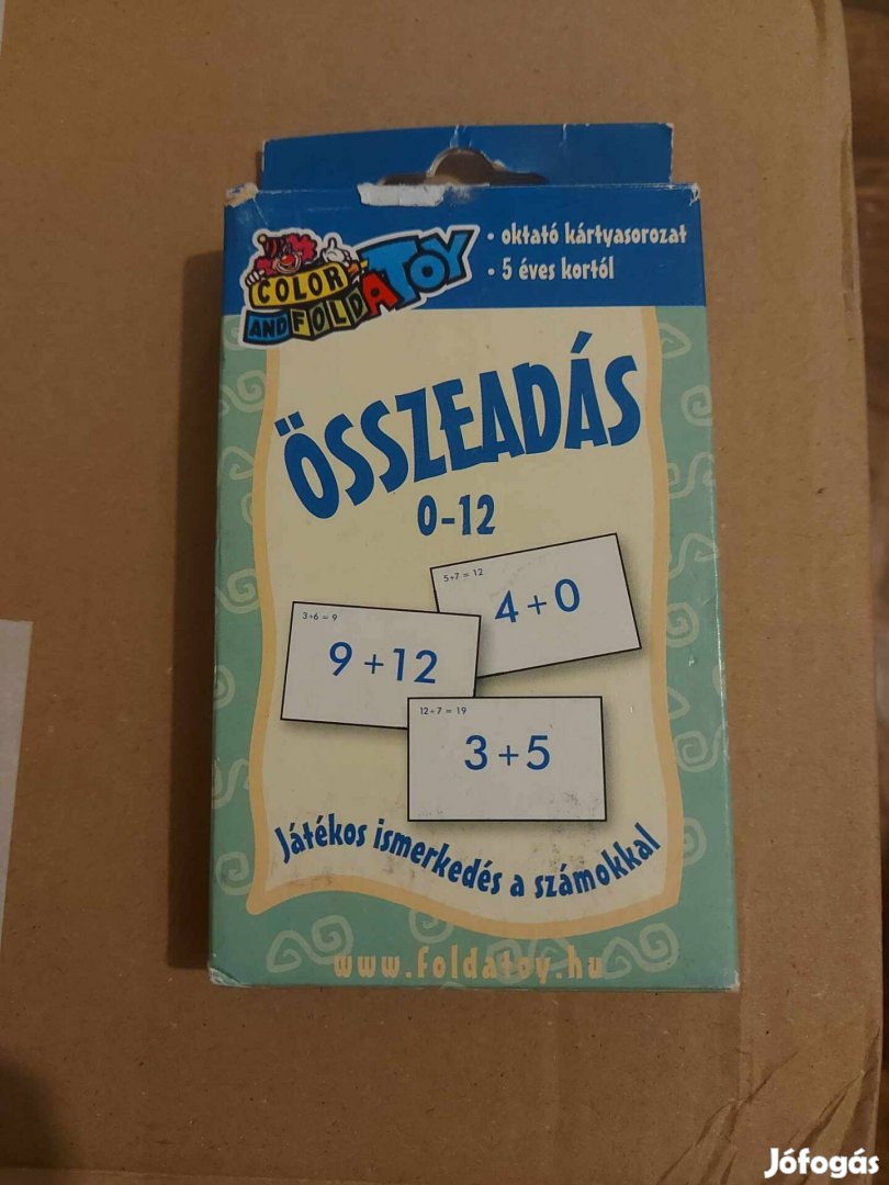 Összeadás oktató kártya