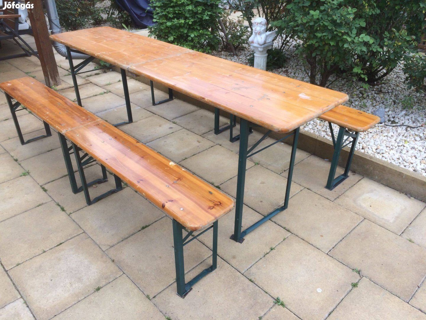 Összecsukható 8 személyes Sörpad Garnitúra 220 Cm