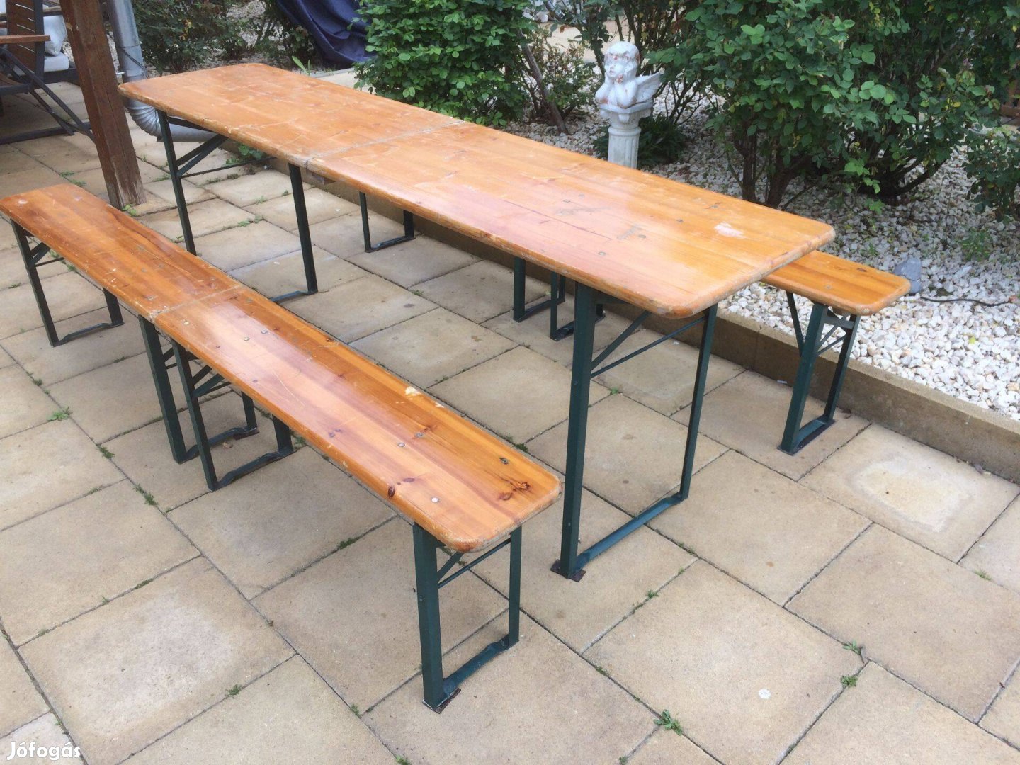 Összecsukható 8 személyes Sörpad Garnitúra 220 Cm