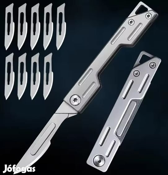 Összecsukható Orvosi Szike 10db Pengével  (6175)