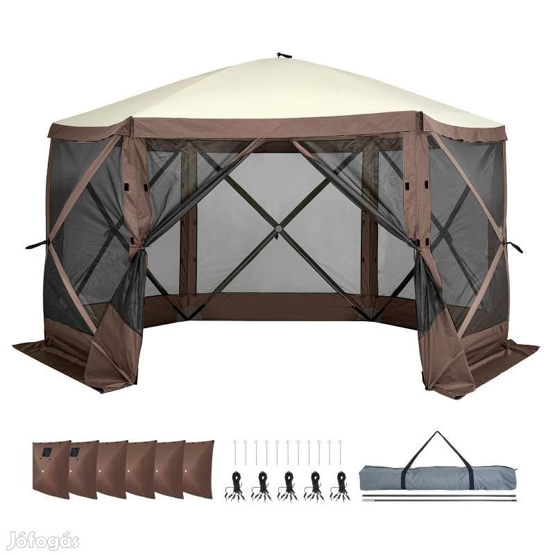 Összecsukható pop-up pavilon, rendezvénysátor 3,8 x 3,8 m