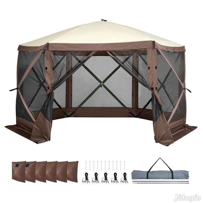 Összecsukható pop-up pavilon, rendezvénysátor 3,8 x 3,8 m