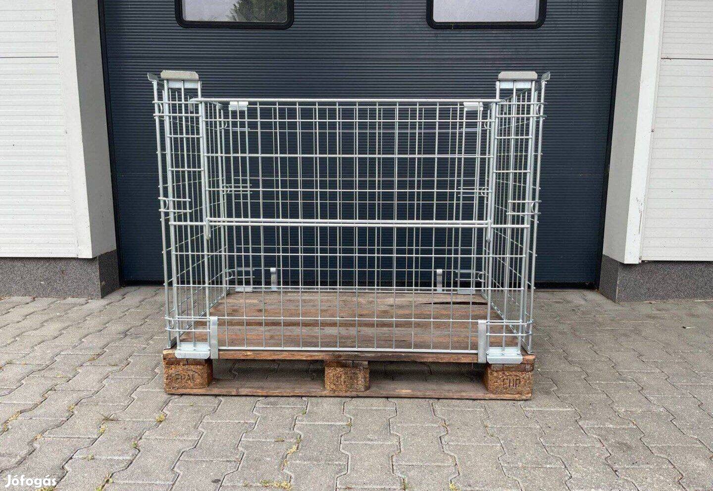 Összecsukható raklapmagasító, gitterbox, raklap feltét 1200x800mm új