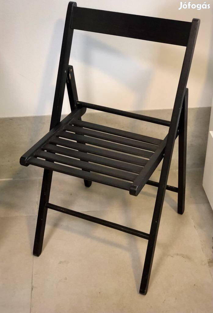 Összecsukható szék, fekete fa szék