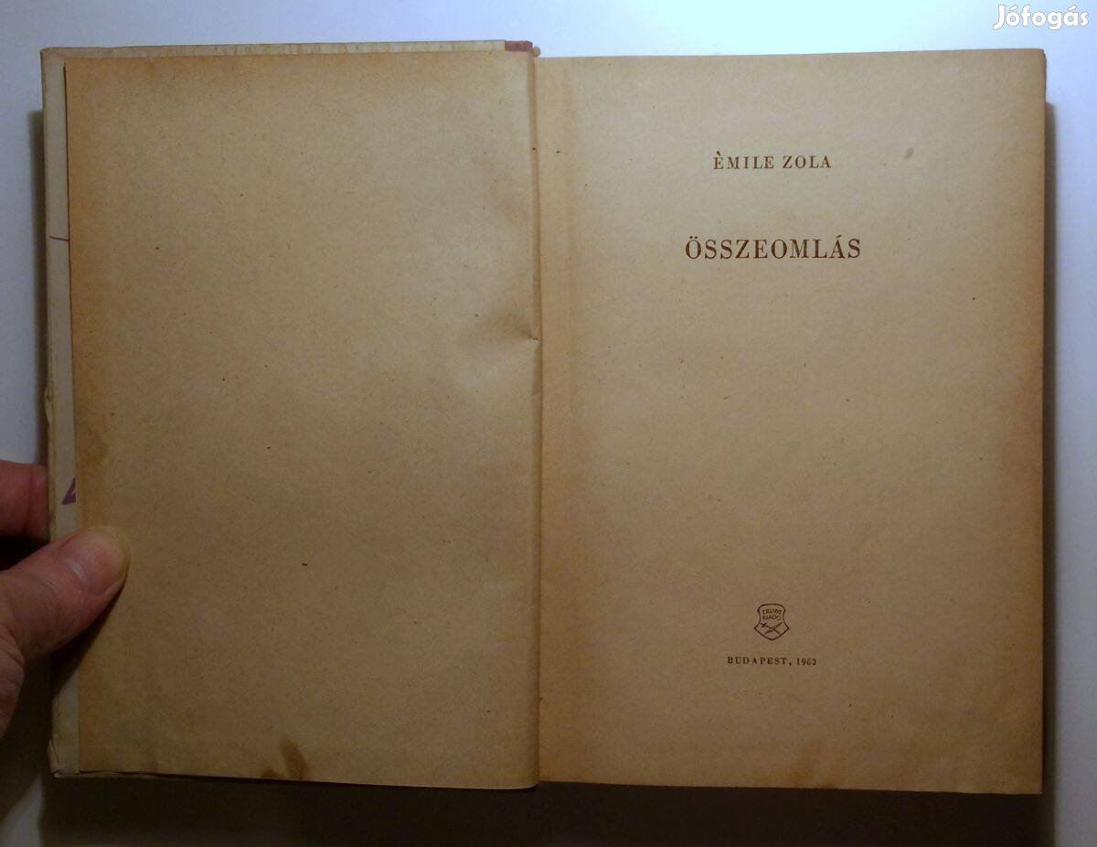 Összeomlás (Emile Zola) 1960 (9kép+tartalom)