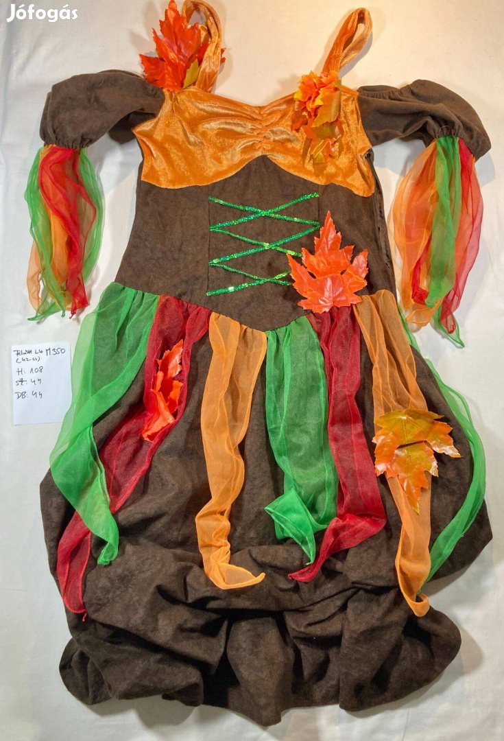 Ősz tündér jelmez, ősz jelmez, felnőtt jelmez M350