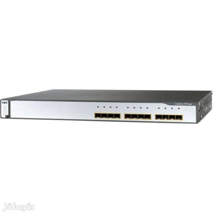 Őszi ajánlat! Gigabites Cisco C3750G-12S-E 12 portos switch számlával,