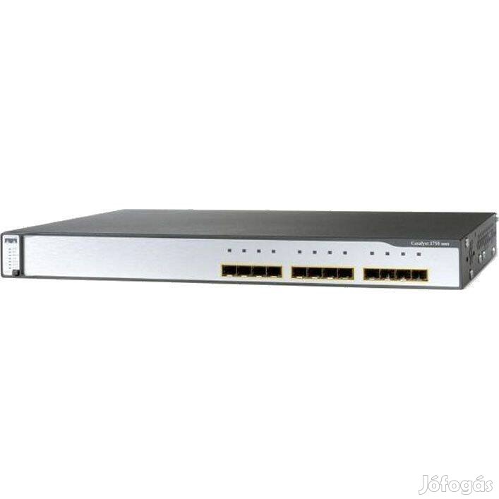 Őszi ajánlat! Gigabites Cisco C3750G-12S-S 12 portos switch számlával,