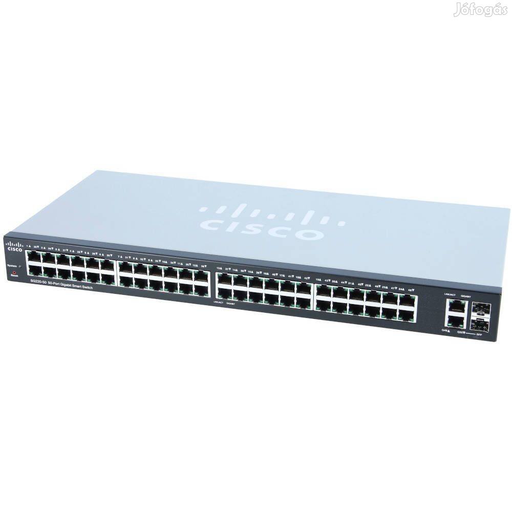 Őszi áron! Cisco SG220-50-K9 50 portos switch számlával, garanciával!