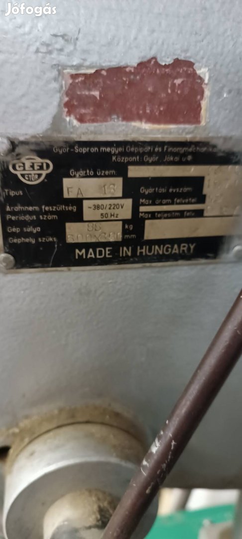 Oszlopos fúrógép eladó 