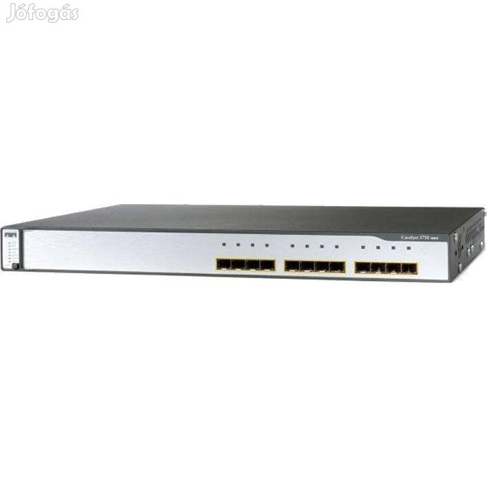 Őszre! Gigabites Cisco C3750G-12S-S 12 portos switch számlával, garanc