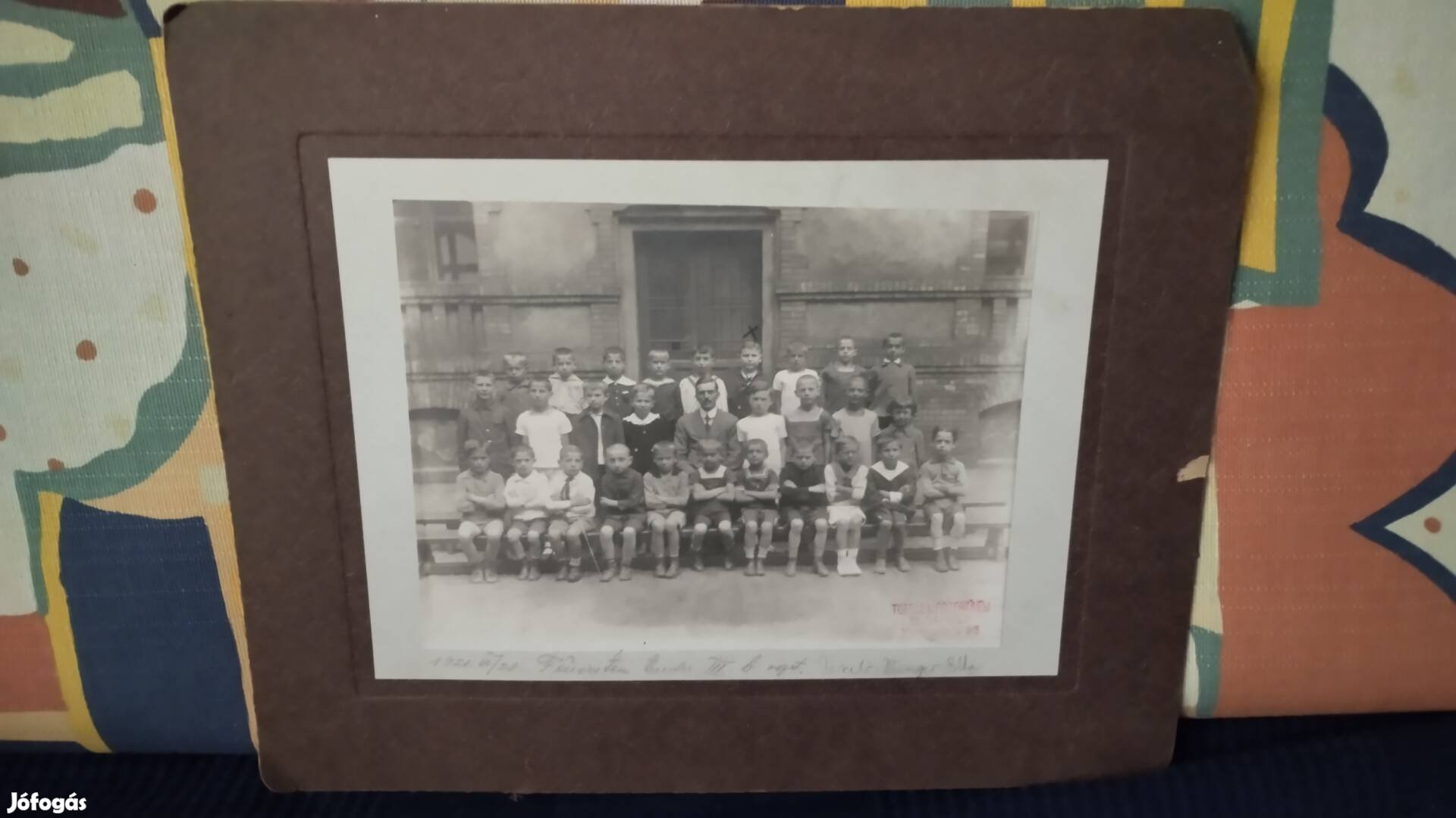 Osztály tabló 1921 fekete fehér fotó