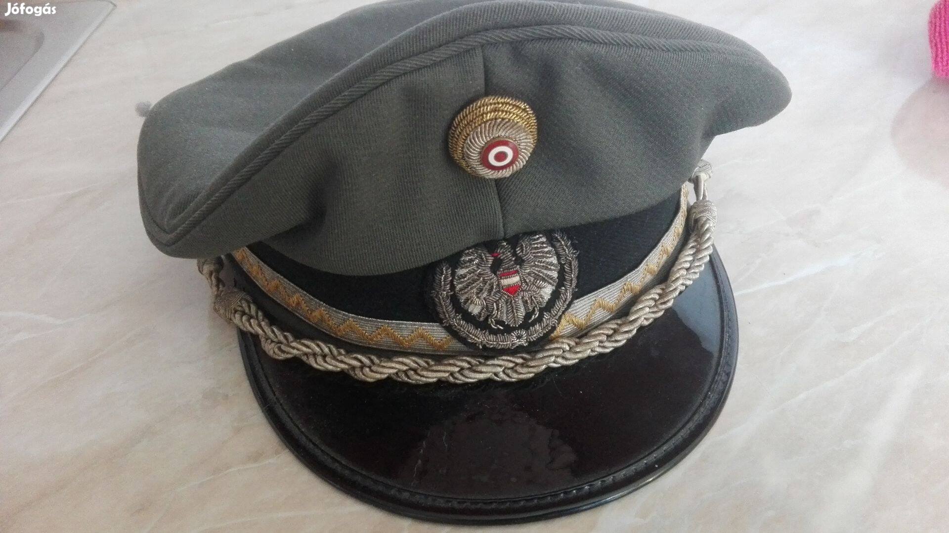Osztrák Rendőr tányérsapka Régi gyűjteményes ritka szép db