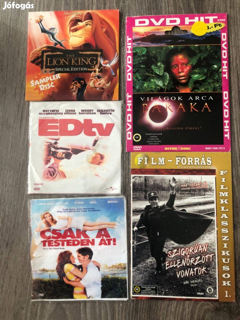 Öt darab DVD eladó