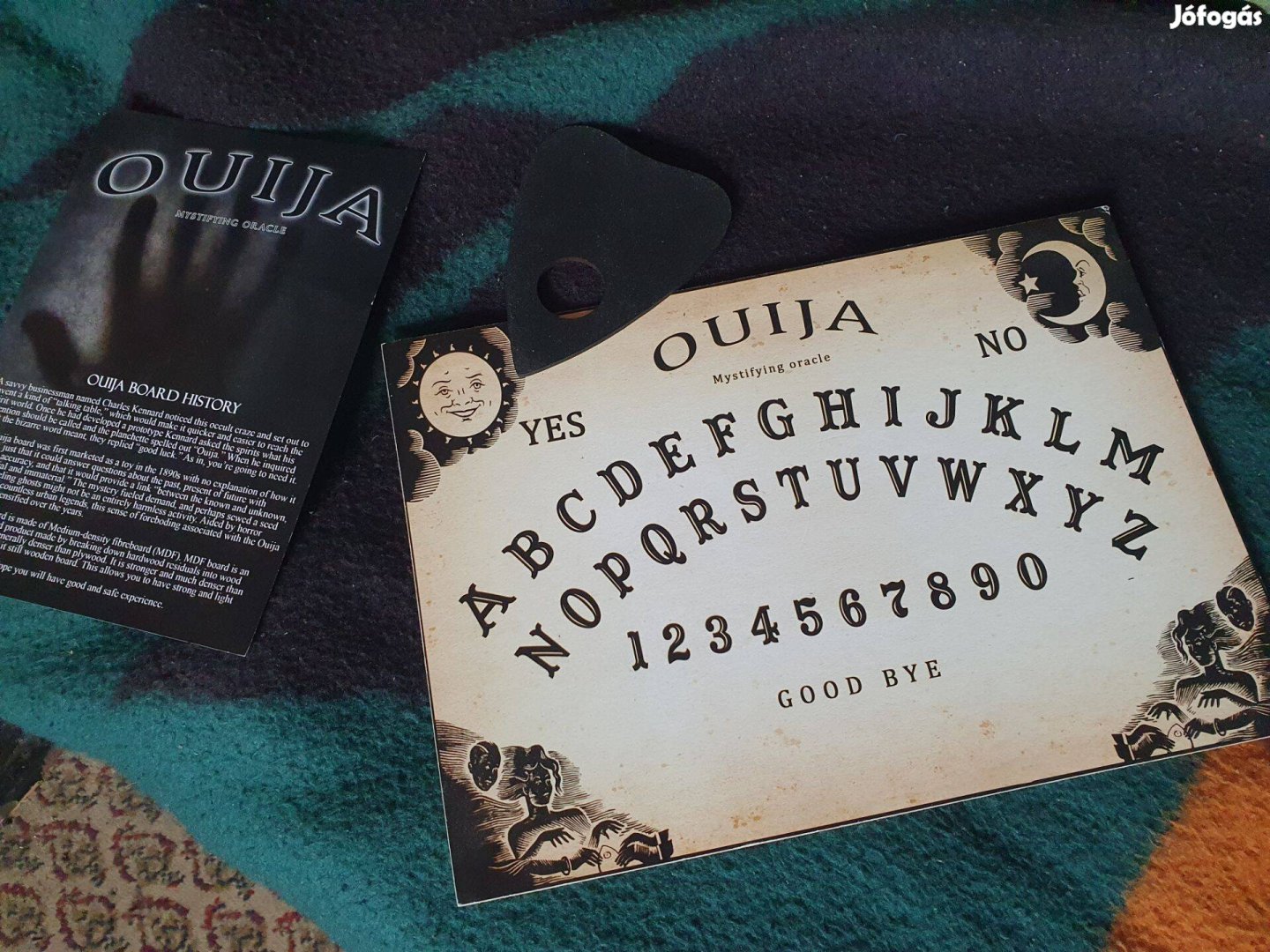 Ouija spiritiszta tábla klasszikus mintával + voodoo gyertya