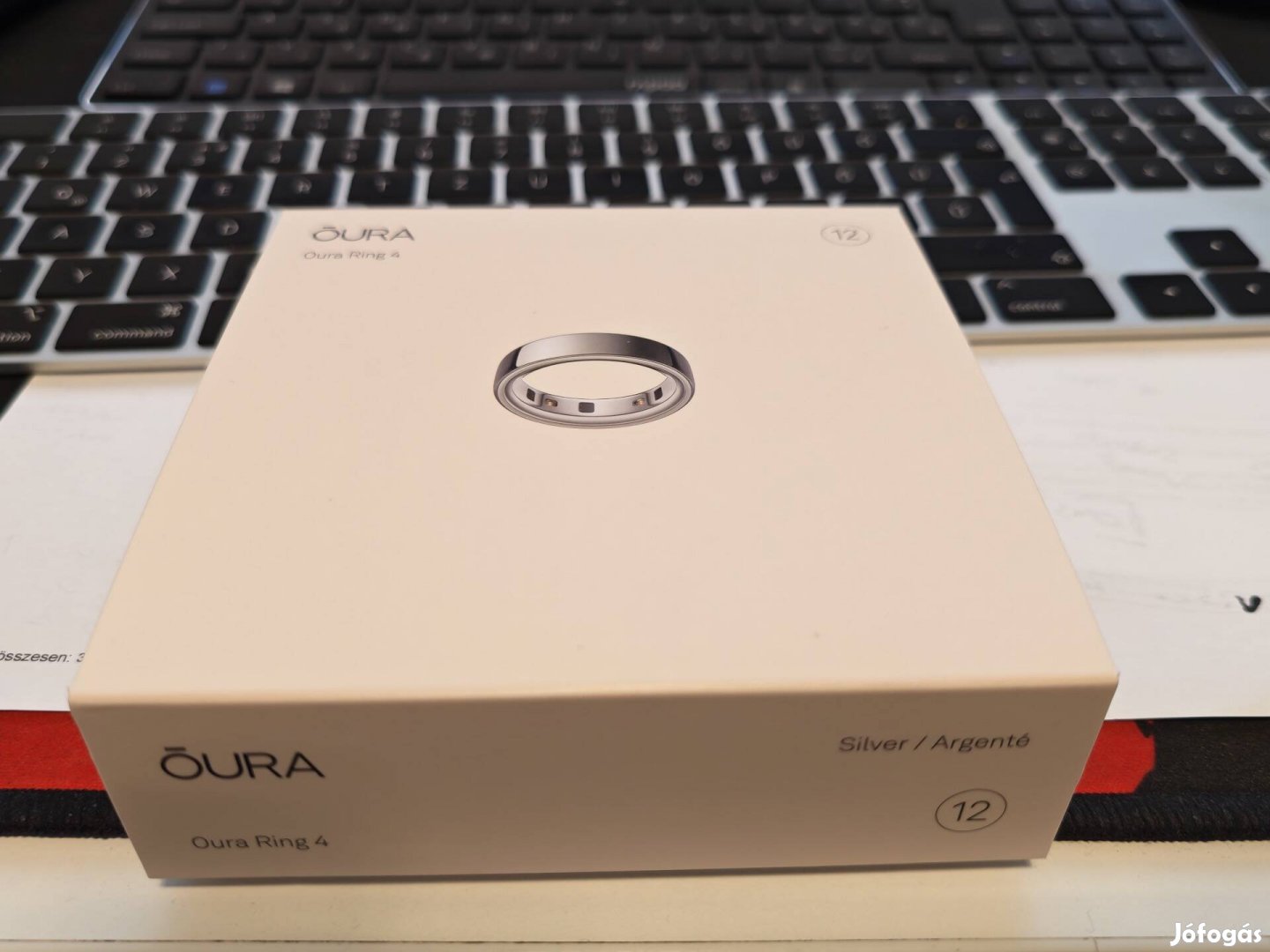 Oura Ring 4 12-es méret Silver okos gyűrű