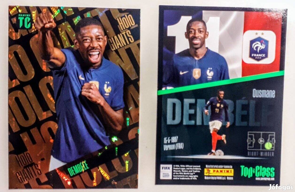 Ousmane Dembele Franciaország Holo Giants focis kártya Top Class 2023