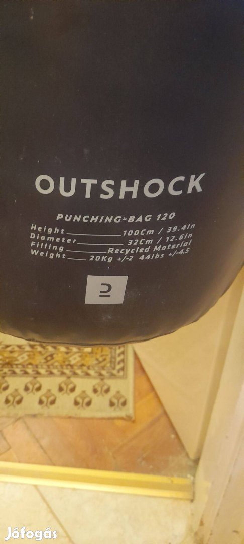 Outshock box zsák, 20 kg ruhával kitömött