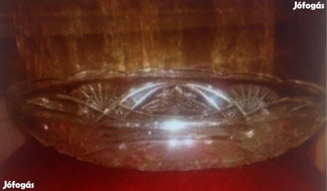 Ovális alakú kristály tál eladó