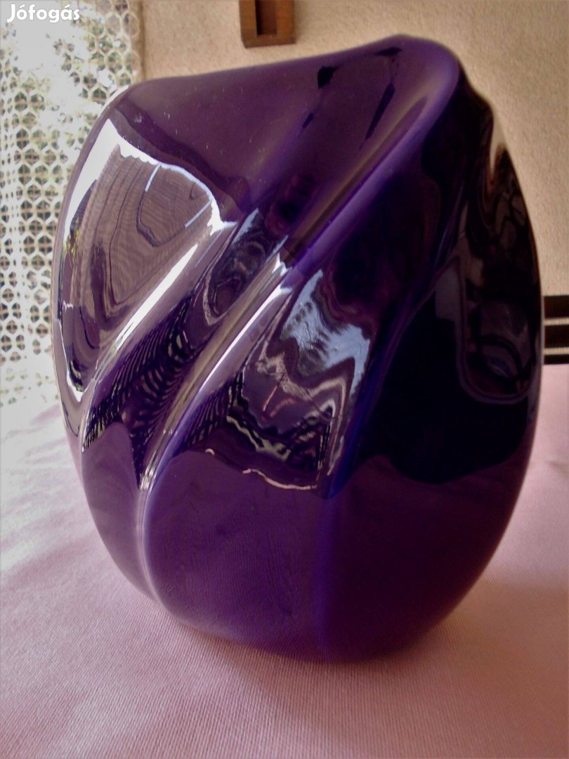 Ovális csodás kobaltkék modern kerámia váza