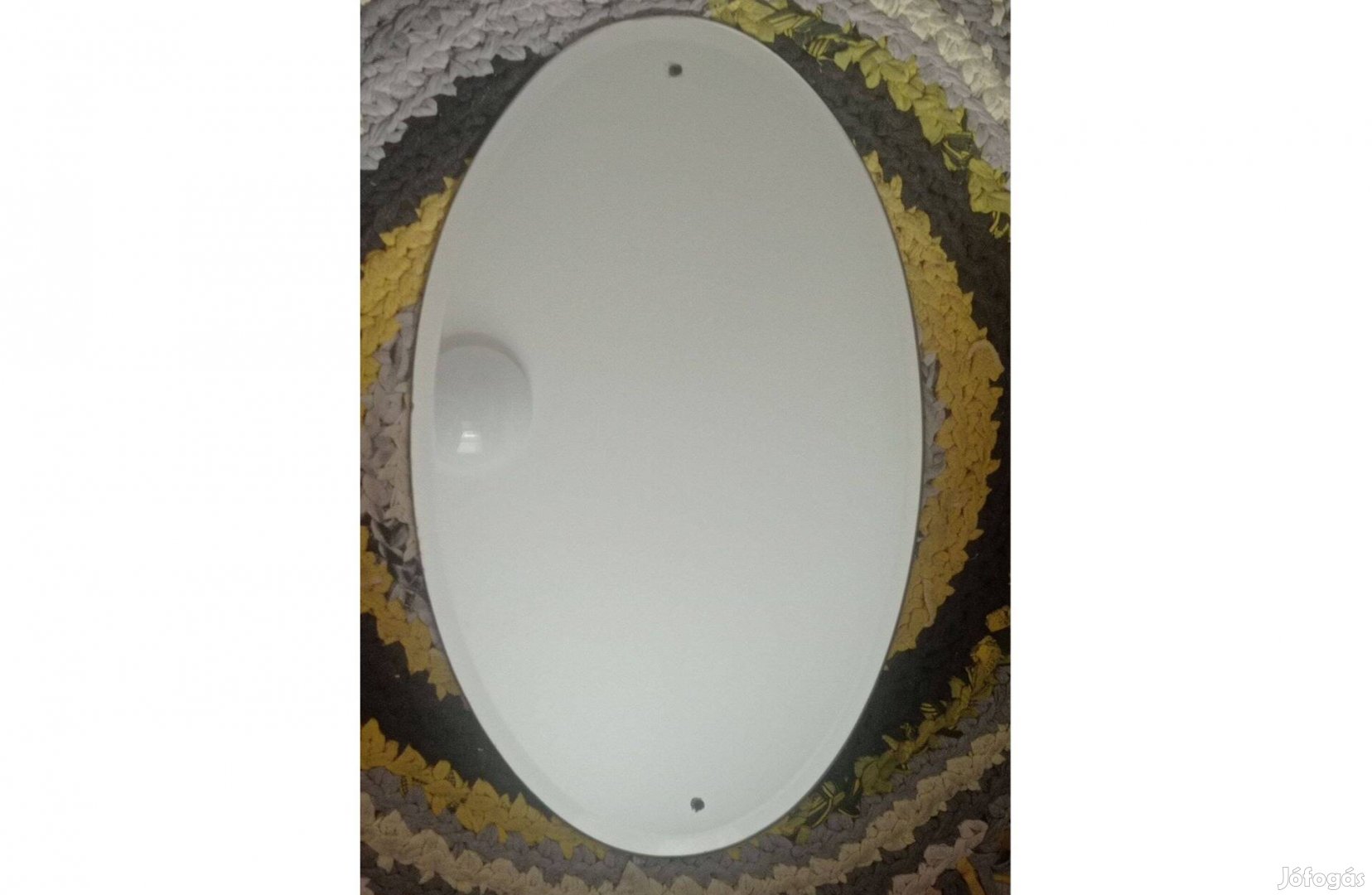 Ovális keret nélküli belga tükör * Falra szerelhető * Méret: 39x60 cm