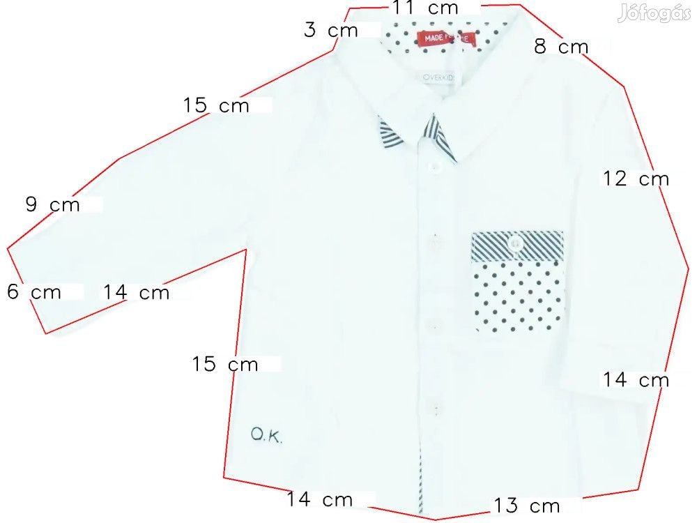 Overkids Új (címkés) Fiú Ing (Méret: 62)