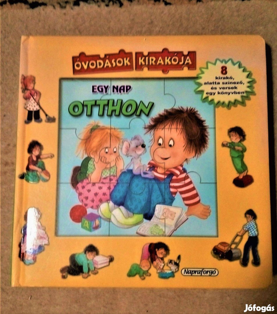 Óvodások kirakója Egy nap otthon (mese+puzzle+színező)