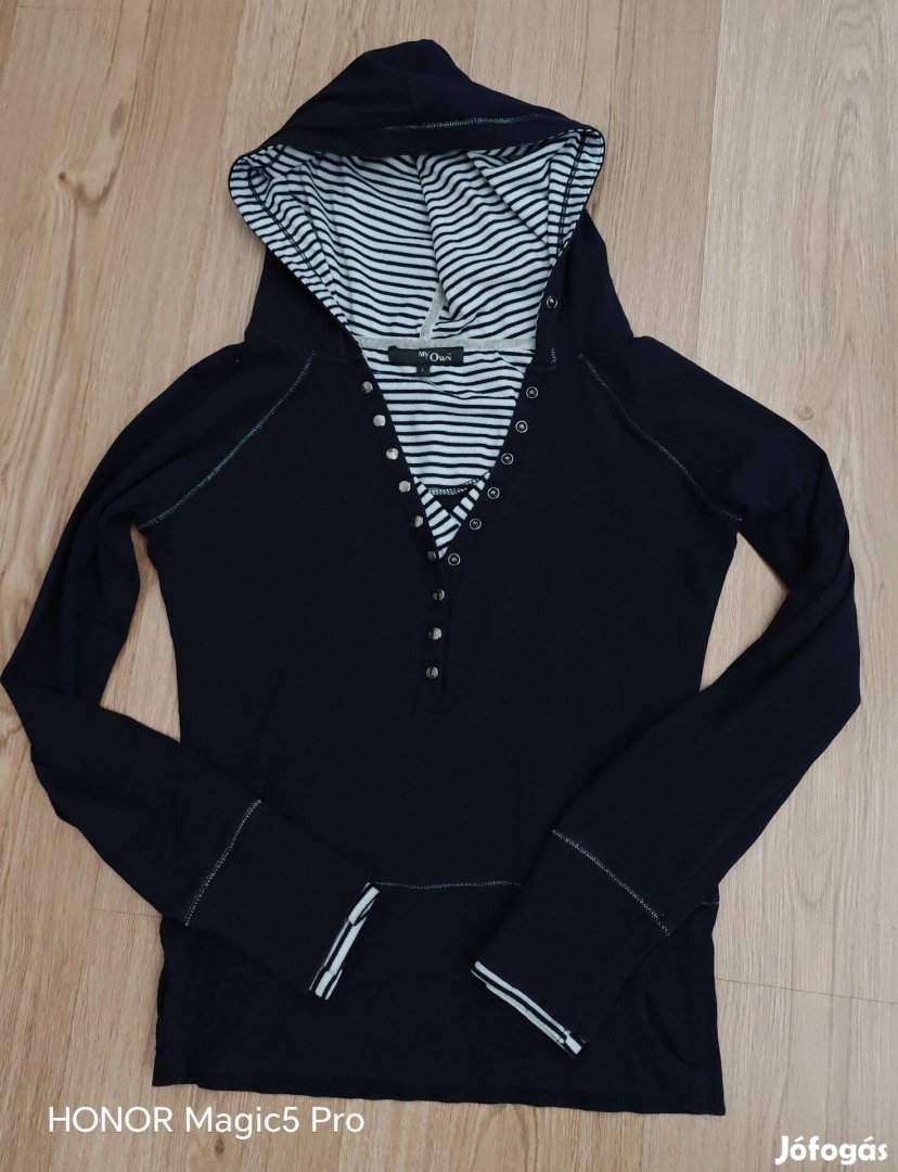 Own pamut sötétkék női sportos pulcsi