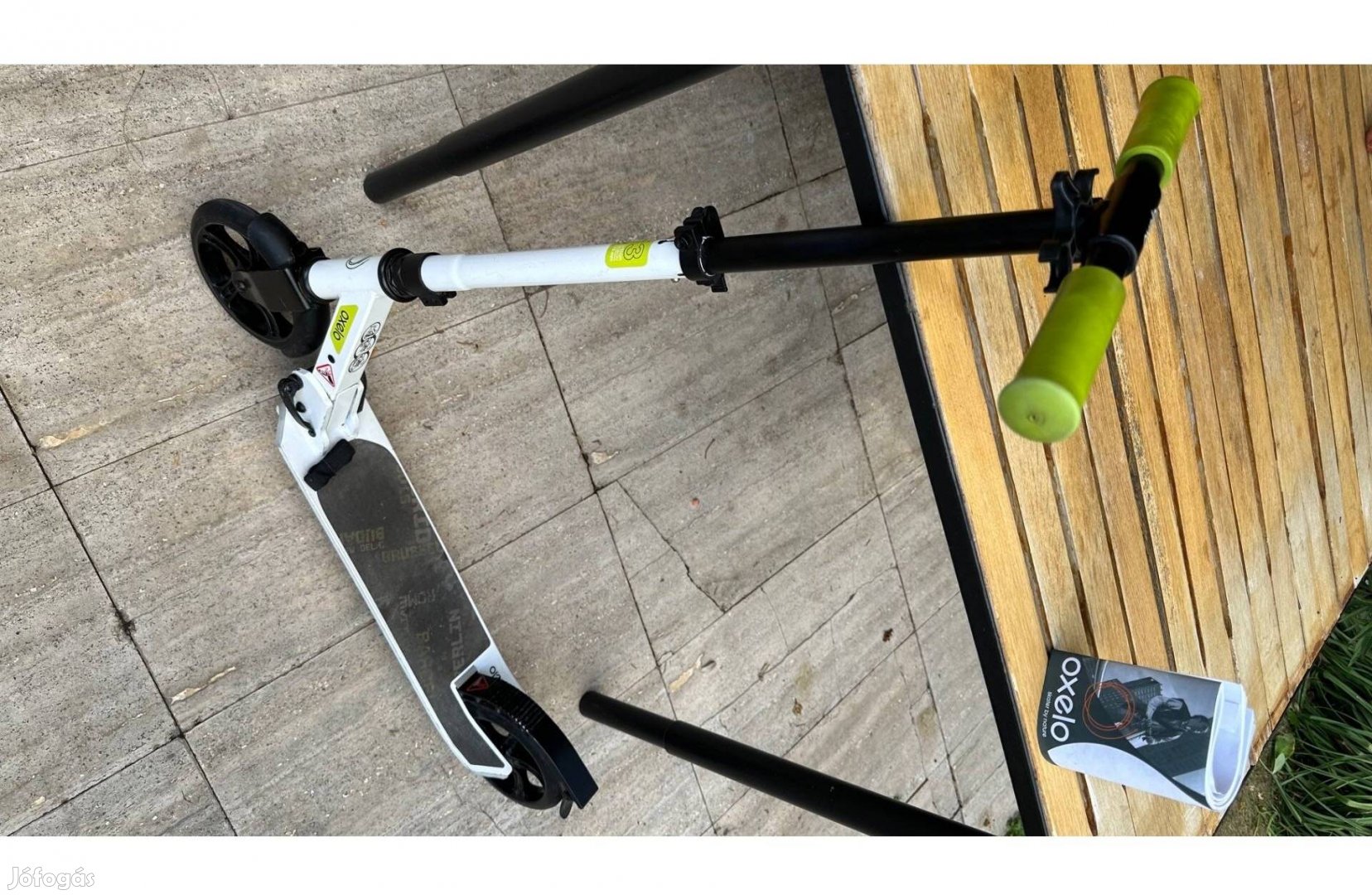 Oxelo Town 3 unisex fehér lime roller jó áron