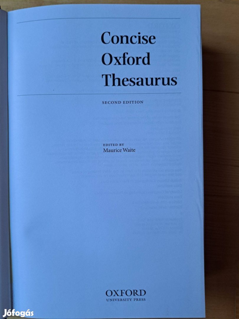 Oxford English Thesaurus angol szinonima szótár
